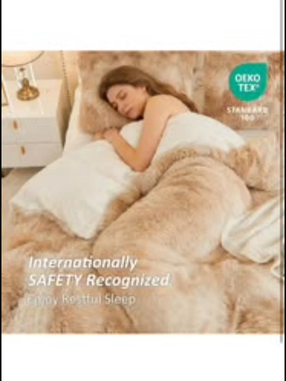 Luxury fuzzy duvet cover set twin size  new